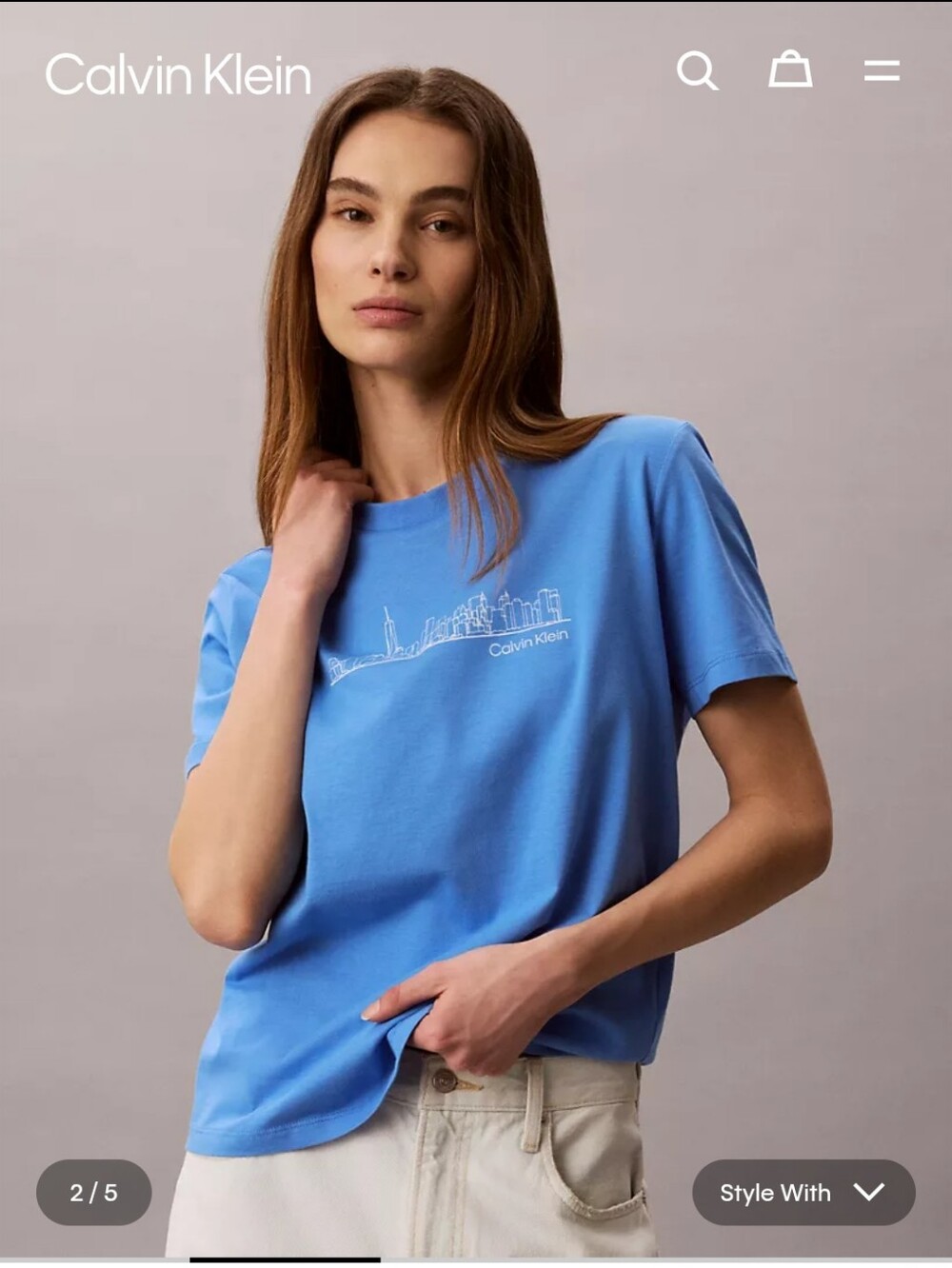 New York Cityscape Classic Graphic Tee BLUE